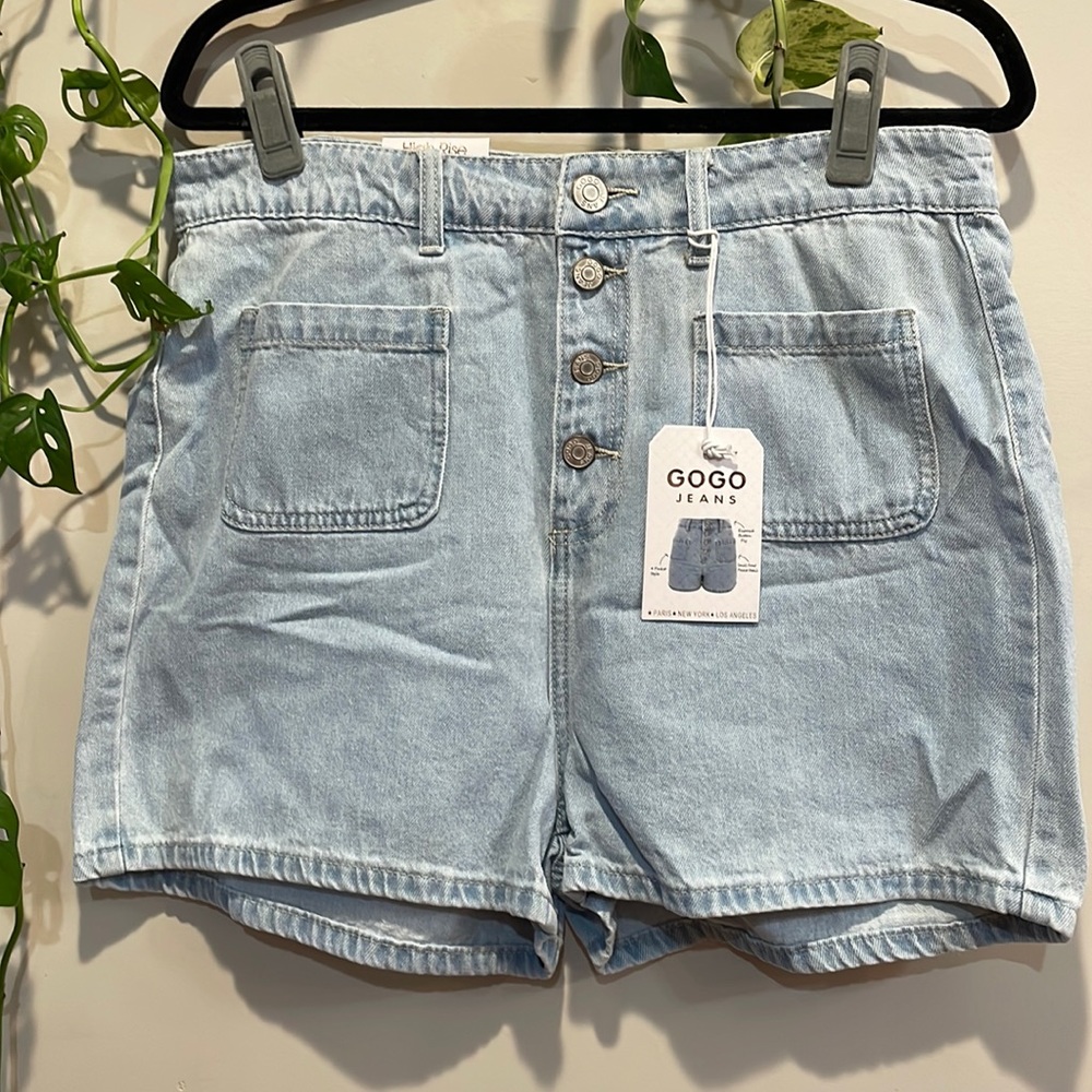 🍉 Junior’s Sz 15/16 GOGO JEANS DENIM SHORTS HIGH-RISE